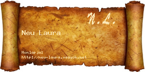 Neu Laura névjegykártya
